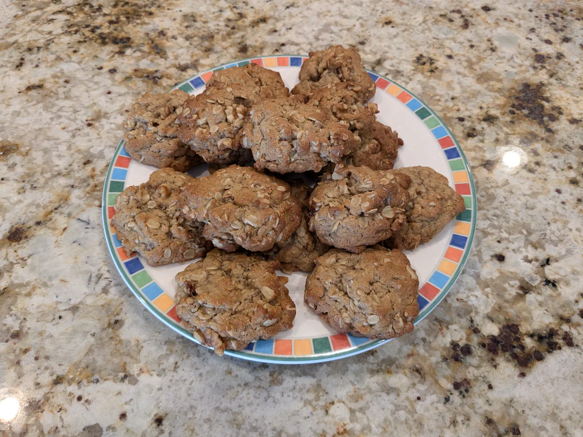 Walnut Honey Oatmeal Cookies